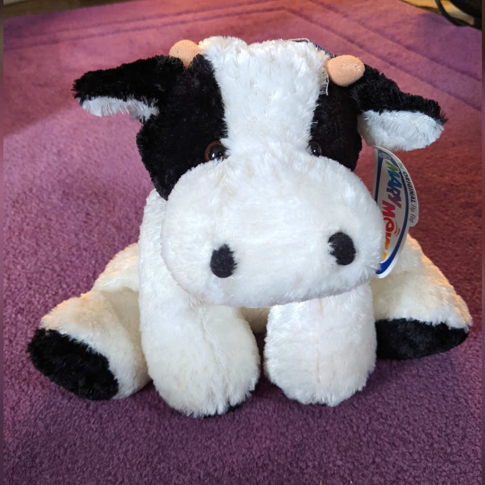 Mary Meyer Flip Flops cow beanie weighted feet plush stuffed toy
